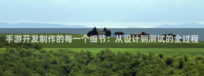 巅峰国际官网：手游开发制作的每一个细节：从设计到测试的全过程