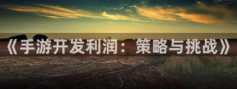 巅峰国际app：《手游开发利润：策略与挑战》